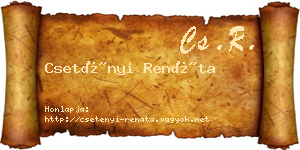 Csetényi Renáta névjegykártya