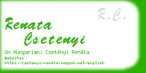 renata csetenyi business card